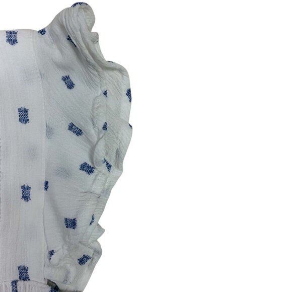 sleeveless Ruffle Baby doll Top light print top  size small MY STYLE - Picture 15 of 16